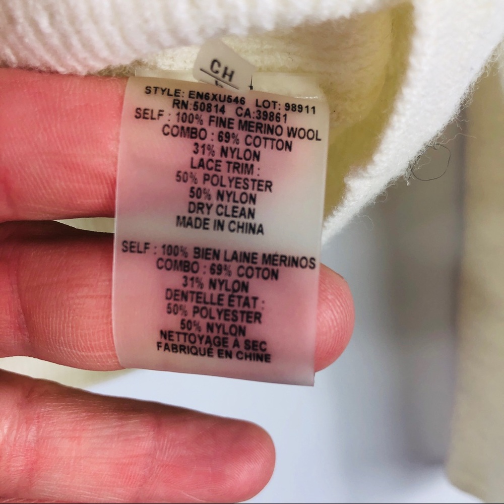 ELIE TAHARI |Wool Long Sleeve Womens Small Sweater - Picture 4 of 6